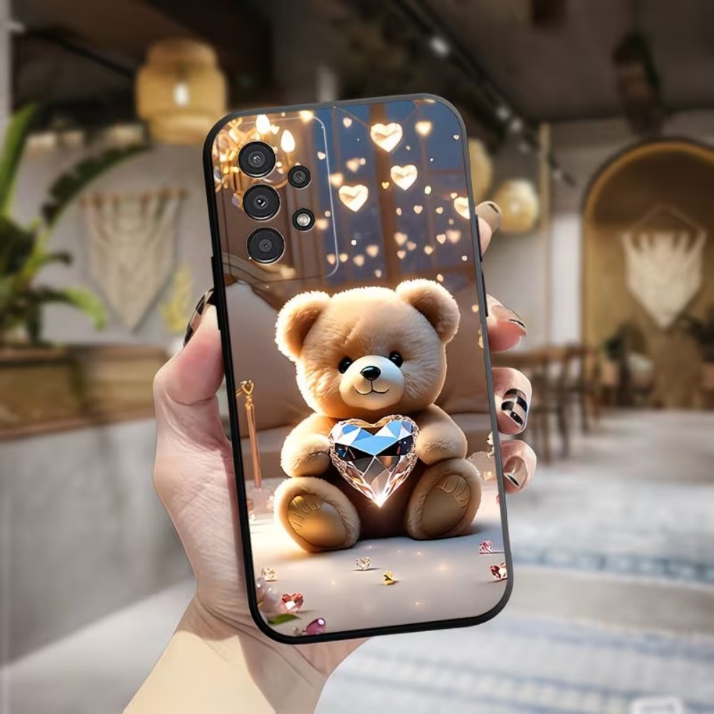 Samsung Galaxy A55 - 리틀 베어 러브 크리스탈 페인팅 프로스티드