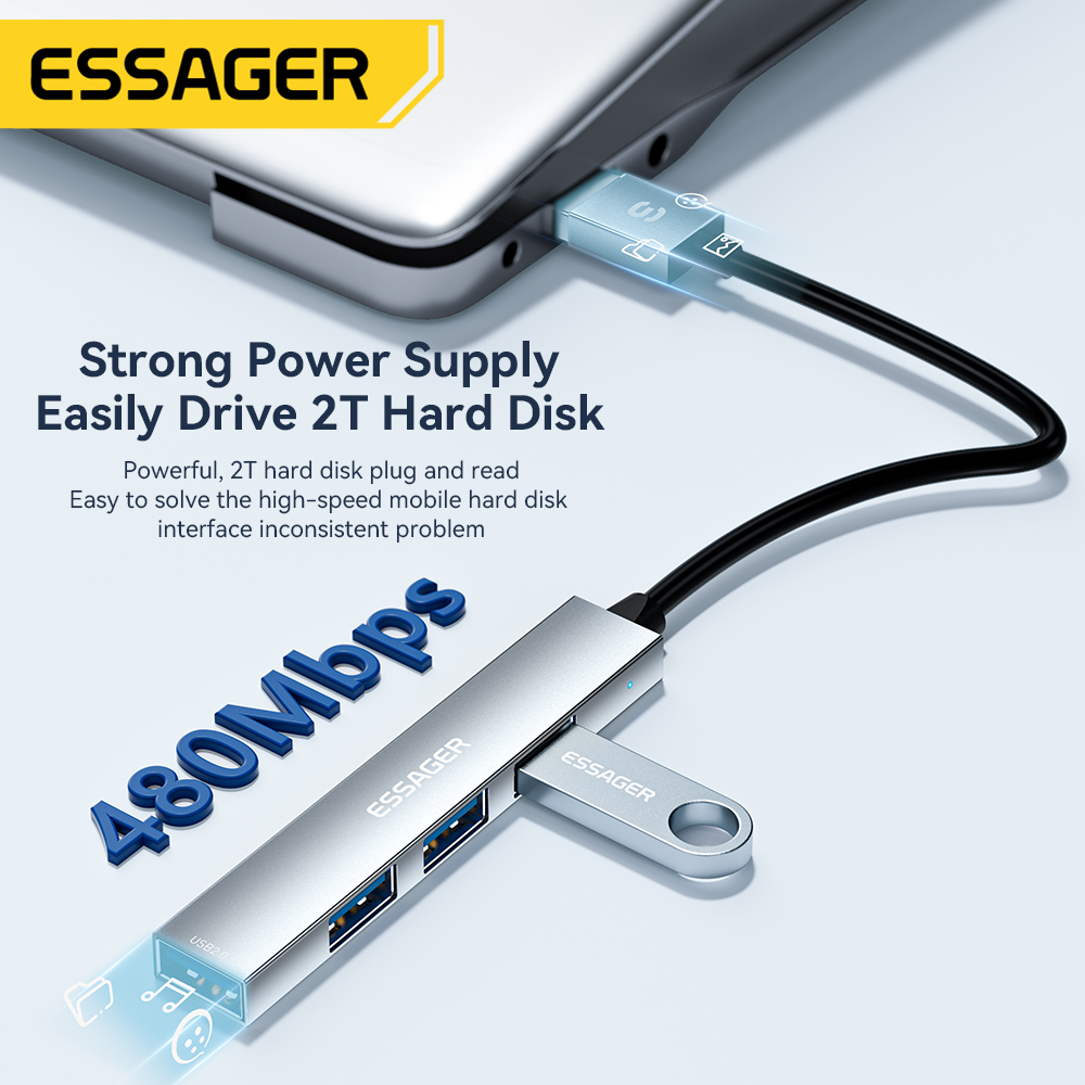 Essager 4 in 1 USB C 케이블 허브 US - Usb Hub Type C 리뷰 및 가격