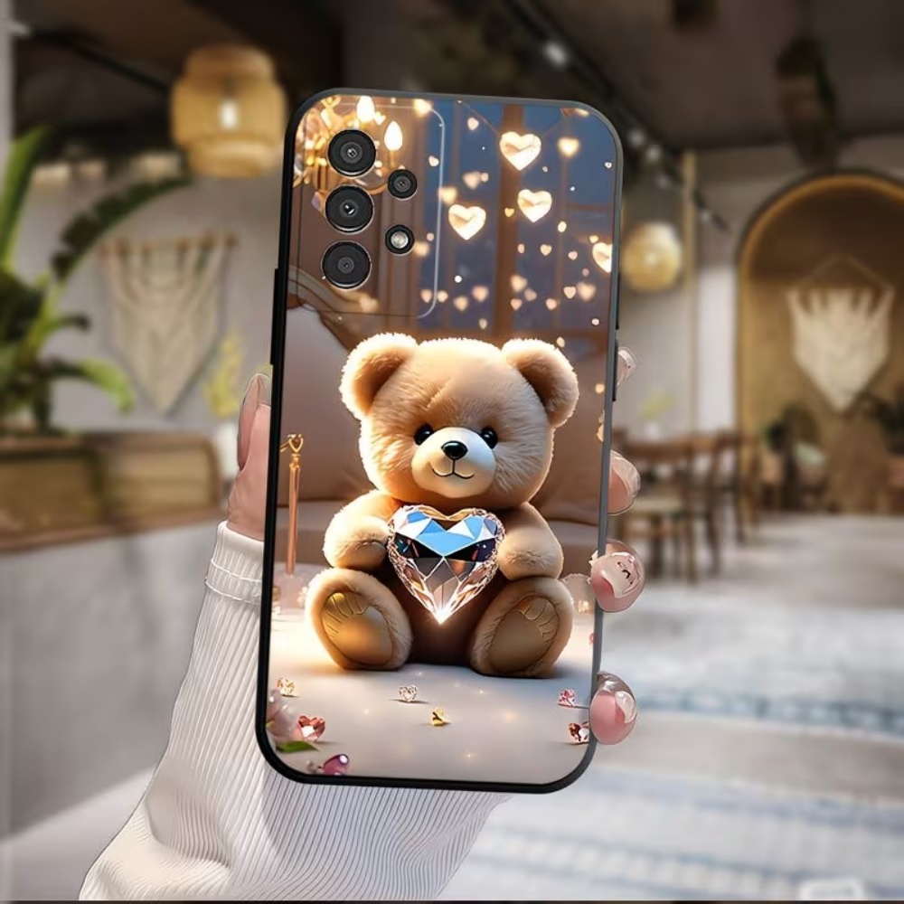 리틀 베어 러브 크리스탈 페인팅 프로스티드 폰 케이스  - Samsung Galaxy A55 리뷰 및 가격